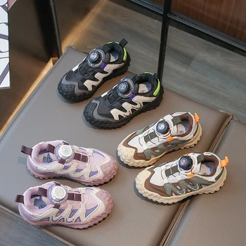 Детски обувки за момичета; Колекция 2023 Г.; Есенен Детски Нова Дишащи Обувки С Вкара Повърхност За Момчета; Удобни Обувки На Мека Противоплъзгаща гумена Подметка; Мультяшные Маратонки