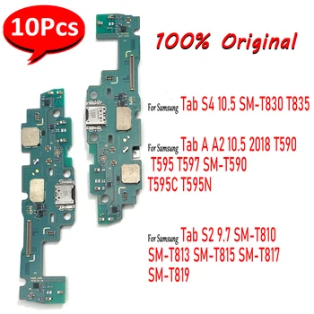 10 бр., Оригинални за Samsung Galaxy Tab S2 9.7/SM-T810/T813/T815/T817/T819 USB Зарядно устройство за докинг конектор Порт за зареждане на Микрофона Гъвкав кабел