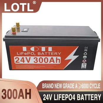 24V LiFePO4 Батериите 200AH 300AH Вградена Литиево-желязо-фосфатный елемент BMS 6000 Цикъла За Кемперов RV Golf Cart Слънчев Със Зарядно устройство