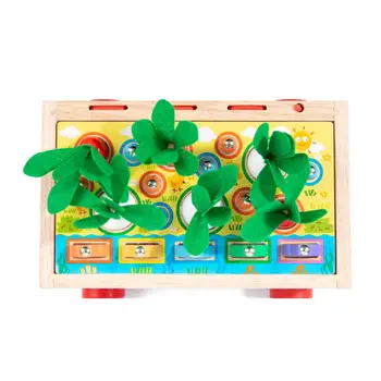 Строителни играчки блокове за бебета, разноцветни играчки за бебета, дървени образователни строителни блокчета, Рапон за деца