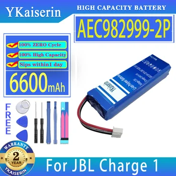 YKaiserin 6600 mah Взаимозаменяеми Батерия AEC982999-2Т AEC9829992P За JBL Charge1 Charge 1 Digital Bateria