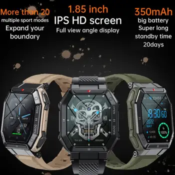 За Android и Ios k55 опция Смарт Часовници Smartwatch 1,85 инча Hd Спортни Часовници За Фитнес Смарт Часовник Водоустойчив Монитор Здраве
