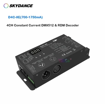 Skydance 12-48 24 4-канален RGB/RGBW DMX 512 Декодер 700-1750мА Dc RDM контролер 7 PWM RJ-45 DMX регулатори на сигнала
