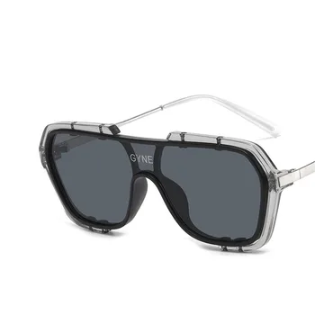 Реколта квадратни слънчеви очила Оверсайз, дамски луксозни маркови слънчеви очила в голяма рамка, мъжки слънчеви очила, черни Модерен градиентные дамски слънчеви очила Oculos