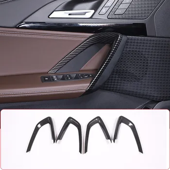 За BMW X1 U11 2023-2024, Дръжката на вратата на колата е от Въглеродни влакна, Вътрешна украса на врати, Декоративни стикер, Автомобилни Аксесоари