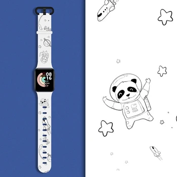 Подходящ за Redmi Watch2 Здрав гривна за часа по защита срещу изпотяване, регулируем заместване на силициевия диоксид, умни часовници за творчески групи