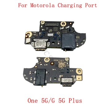 Оригинален USB конектор за зареждане, такса пристанище, гъвкав кабел За Motorola Moto G 5G Plus One, резервни части за ремонт на зарядно пристанище 5G