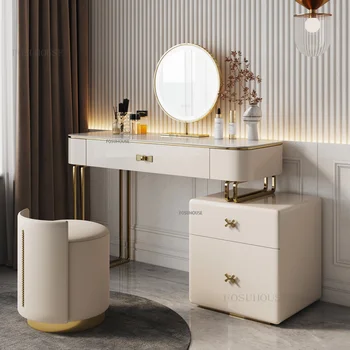 Луксозен тоалетка Moedrn Модерен Тоалетка с огледало Многофункционален Домашен шкаф за съхранение на Неща, Скринове, Мебели за спални A