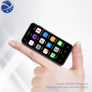 yyhcNew мини-смартфон с 4 Gb ram, 4G сензорни телефони, малко издръжлив смартфон с отпечатъци от пръсти, 3/32 сензор за пръстови отпечатъци, мобилен телефон