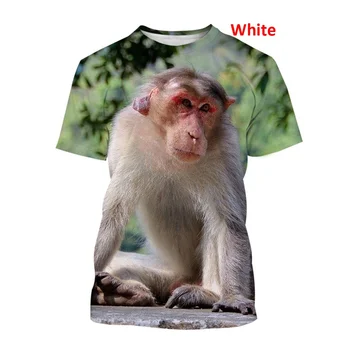 2023 Горещи върховете Чудесна Стереоскопическая тениска с 3D принтом маймуни, мъжки блузи с къс ръкав