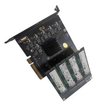 Високоскоростна карта PCIe4 NVME с 1 слот за Разширяема до 4 слота Адаптер SSD 2280