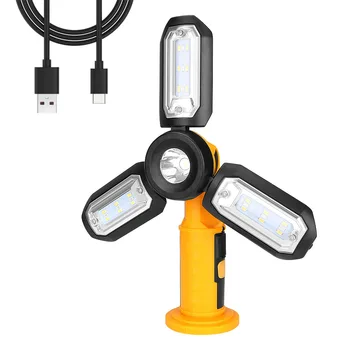 Многофункционална вградена батерия, USB зареждане, работно лампа, два тона външно осветление, може да се висеше Лампа за поддръжка, аварийни светлини