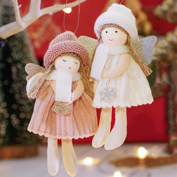 2024 Коледен подарък Сладък Коледен Ангел Кукла Коледна украса на коледната елха Noel Deco Коледна украса за дома Натал Навидад 2023 Декор