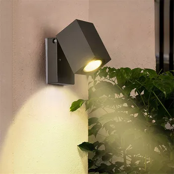 Thrisdar GU10 Водоустойчива led с монтиран на стената лампа с възможност за Регулиране на 90 градуса, Външен градина, Веранда, монтиран на стената лампа, Вила, Балкон, Коридор, Стенни аплици