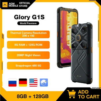 AGM GLORY G1S Надеждна термични система 5G 8 + 128G Android 11 5500MAH Глобалната версия на IP68/69 K