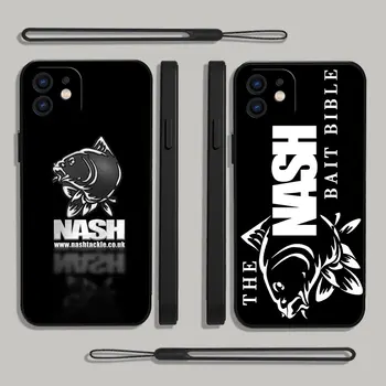 Калъф за мобилен телефон с логото на Nash Fishing За Samsung а a53 A50 A12 A52 A52S A51 A72 A71 A73 A81 A91 A22 A32 A20 A30 A21S 5G и 4G с каишка за ръка