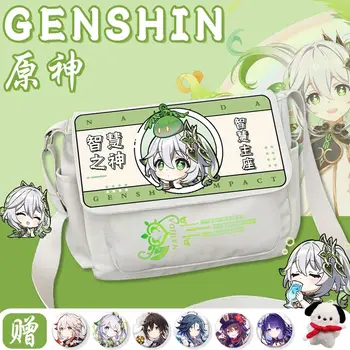 Genshin шок чанта Nahida/Wanderer/Nilou/Cyno/ Tighnari/Sayu/Gorou/Thoma/xiao/feiyan/Yelan аниме чанта през рамо раница