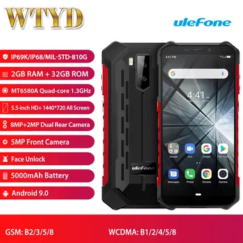 Ulefone Armor X3 Здрав Телефон 2 GB, 32 GB, IP68 Водоустойчив 5,5 