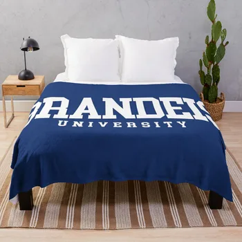 brandeis - college font изогнутое Пледовое одеяло, Спален чувал, Одеяло, разтегателен, одеало за диван, Фините на зимни завивки за легла