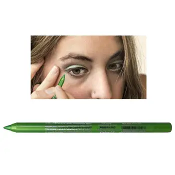 Зелен цвят, устойчиви на очна линия, Водоустойчив пигментная зелена очна линия, дамски цветна козметика грим на очите, цветна очна линия