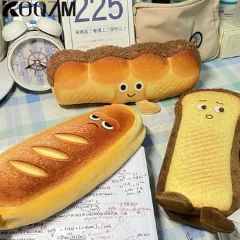 Молив случай за хляб с настроение, сладко плюшено молив случай Kawai, чанта за съхранение с голям капацитет, корейски, канцеларски материали, ученически пособия за момичета