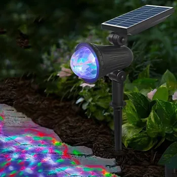 Слънчев Газонный Лампа RGBLED Outdoor Waterproof Light Controlled Garden Lighting Градински Инфинити Вставной Лампа