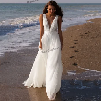 Плажна пола, Рокля на булката Дамски парти Сватбена вечерна рокля на Булката 2023 Подходящи за сватбен женски Елегантен бала