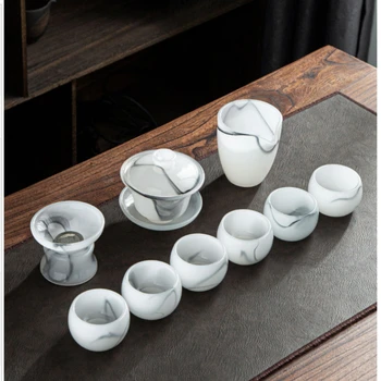 Китайски Комплекти за Чай Прибори Кунг-Фу Луксозни Офис Преносими Традиционните Комплекти за Чай Прибори Предмети от Бита Jogo De Talheres Kichens WZ50TS