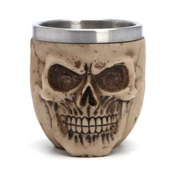 Чаша за пиене от неръждаема стомана, чашата за кафе с виртуален скелет и череп, декор за Хелоуин