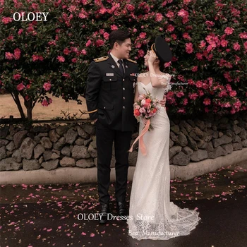 OLOEY Елегантни Сватбени рокли на Русалка с Пищна дантела в Корейски стил, женски Сватбени рокли с дължина до пода, Vestido de новия 2023
