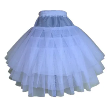 Нови по-ниски прагове за вечерна рокля с цветя модел, 3 пласта, Кратък Кринолин, без Обръч, за малки момичета, Детски долната пола